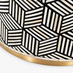 Brea Bone Inlay Side Table | Black