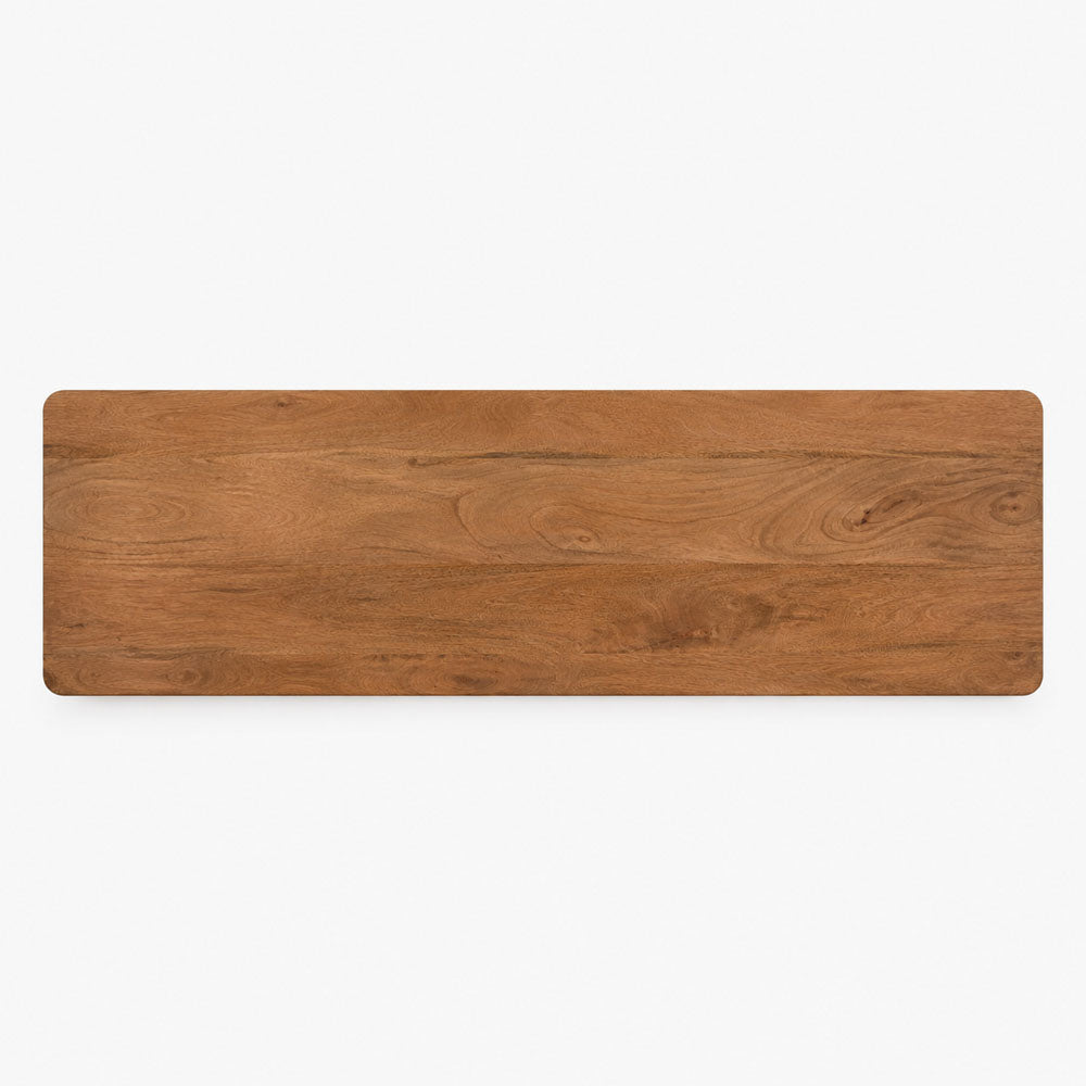 Aviso Mango Wood Media Unit | Honey