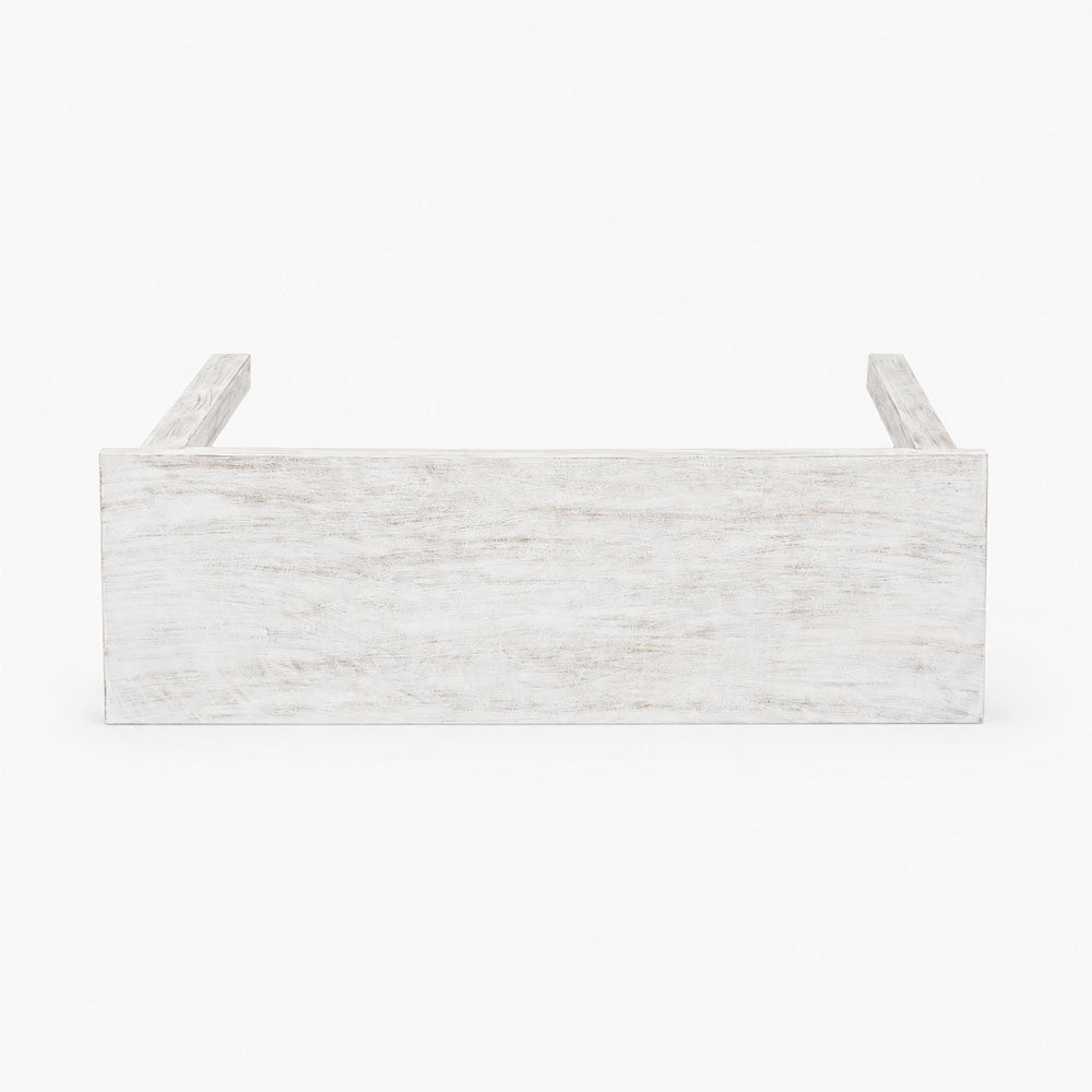 Elina Mango Wood Console Table | White