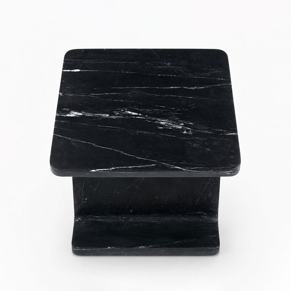 Julian Marble Side Table | Marine Black