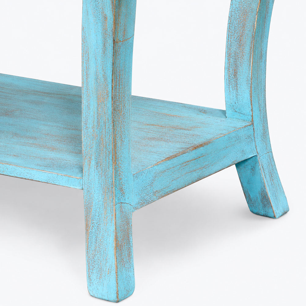 Timber Mango Wood Console Table | Blue Wash