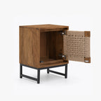 Roxana Mango Wood Side Table | Brown | Jute Side Table