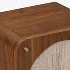 Myra Mango Wood Bedside Table | Walnut