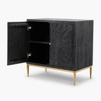 Brio Mango Wood Cabinet | Charcoal