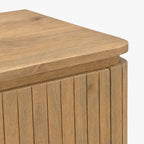 Bess Mango Wood Bedside Table | Natural