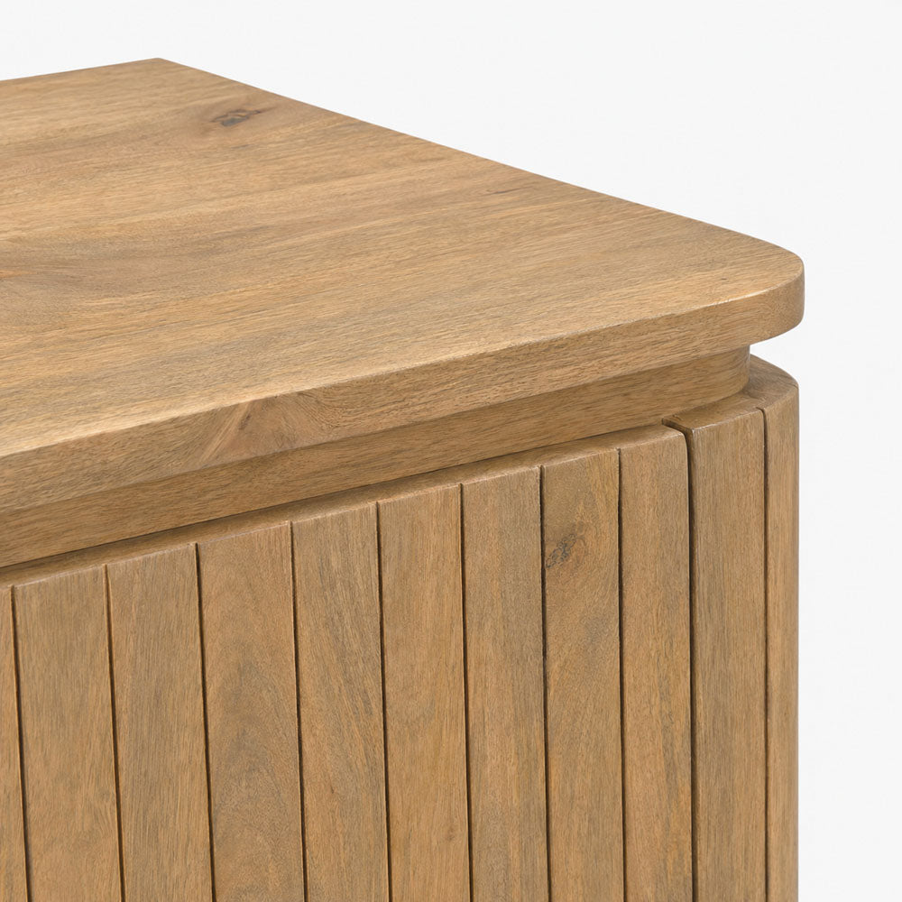 Bess Mango Wood Bedside Table | Natural
