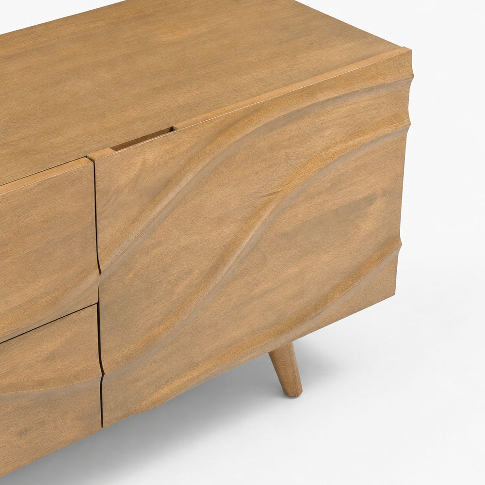 Tess Mango Wood Media Unit | Natural