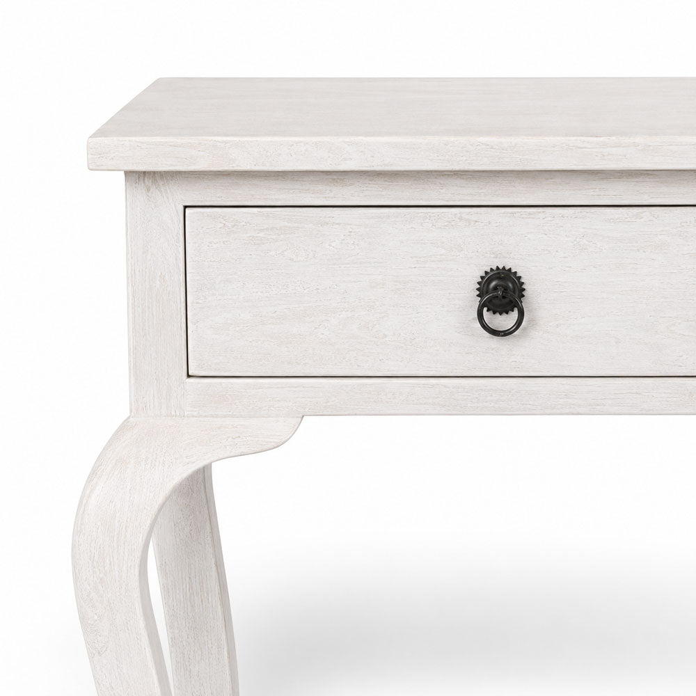 Timber Mango Wood Console Table | White