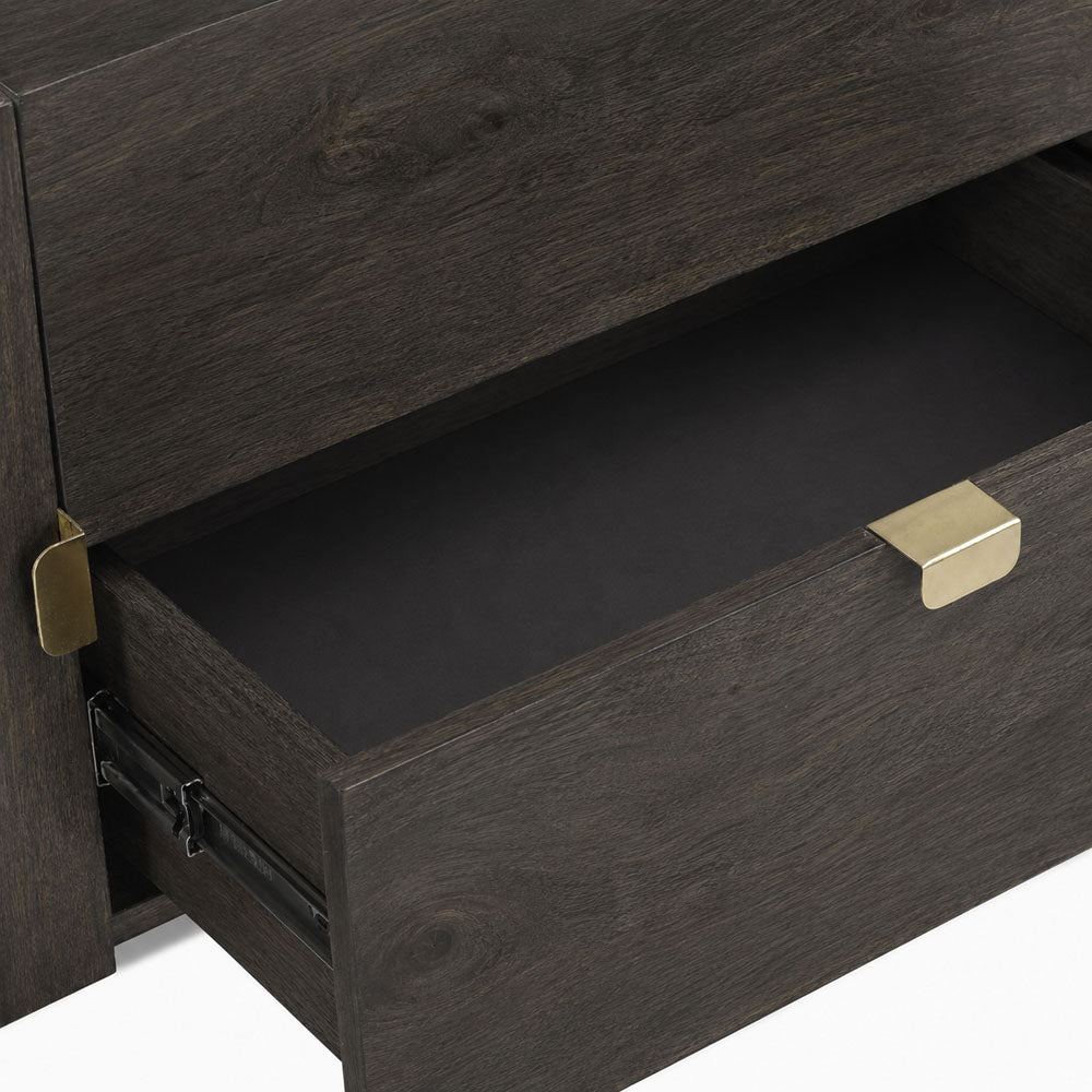 Tessa Mango Wood Media Unit | Walnut