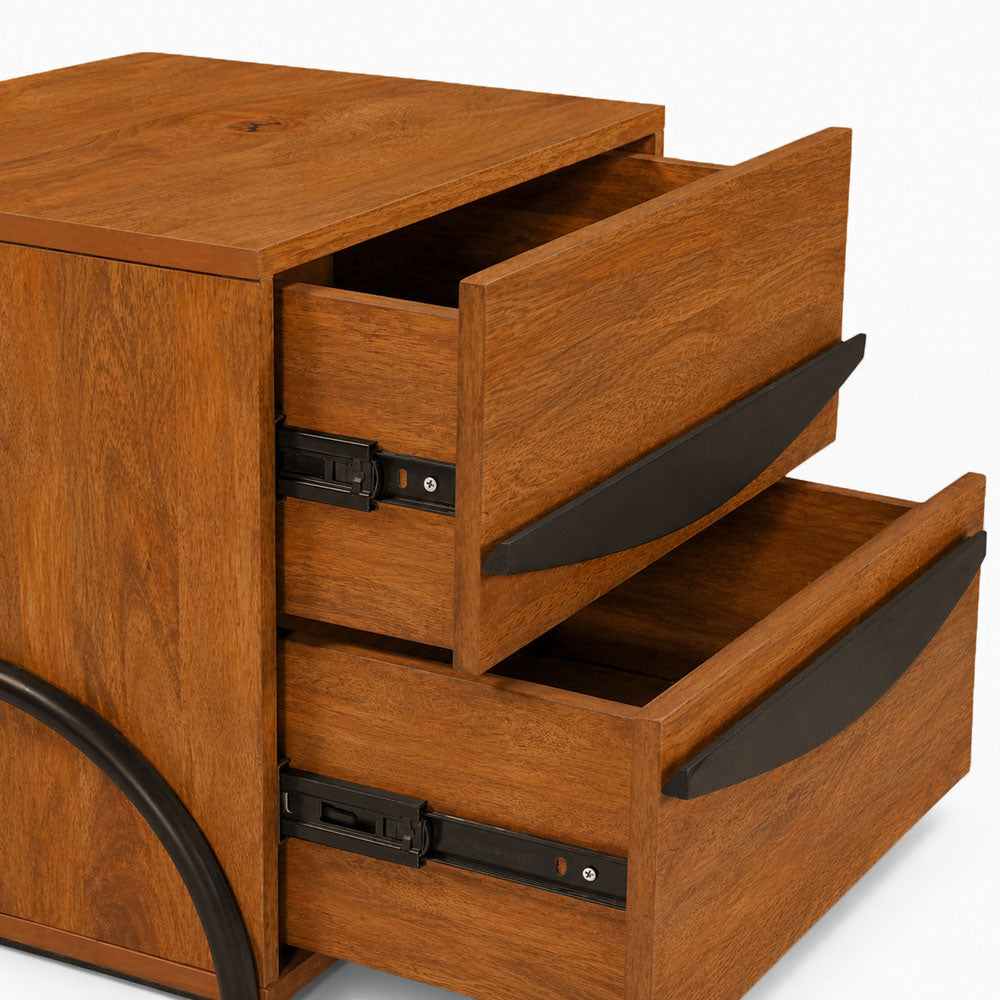 Dalton Mango Wood Bedside Table | Honey