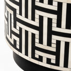 Ivy Bone Inlay Side Table | Black