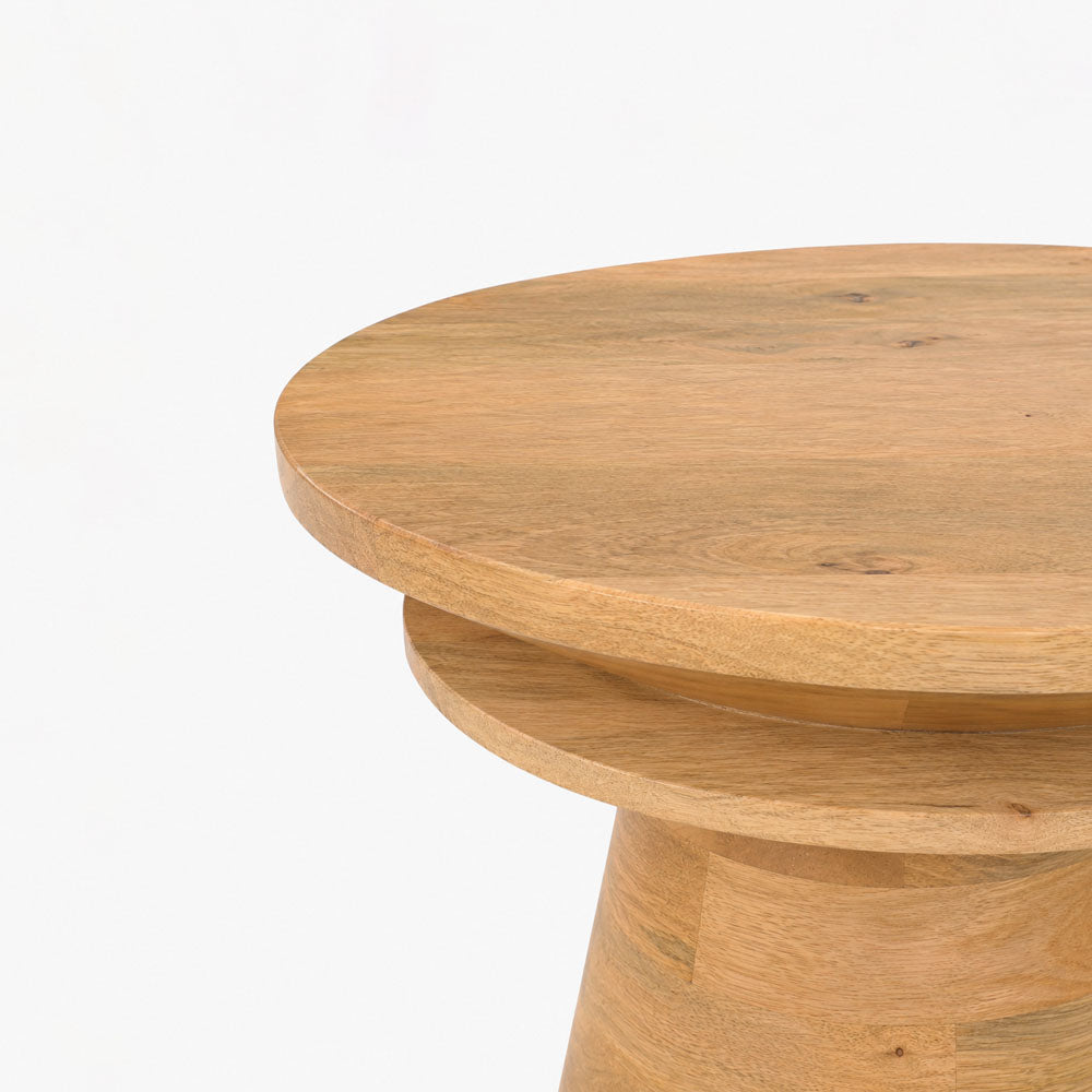 Ruby Mango Wood Side Table | Natural