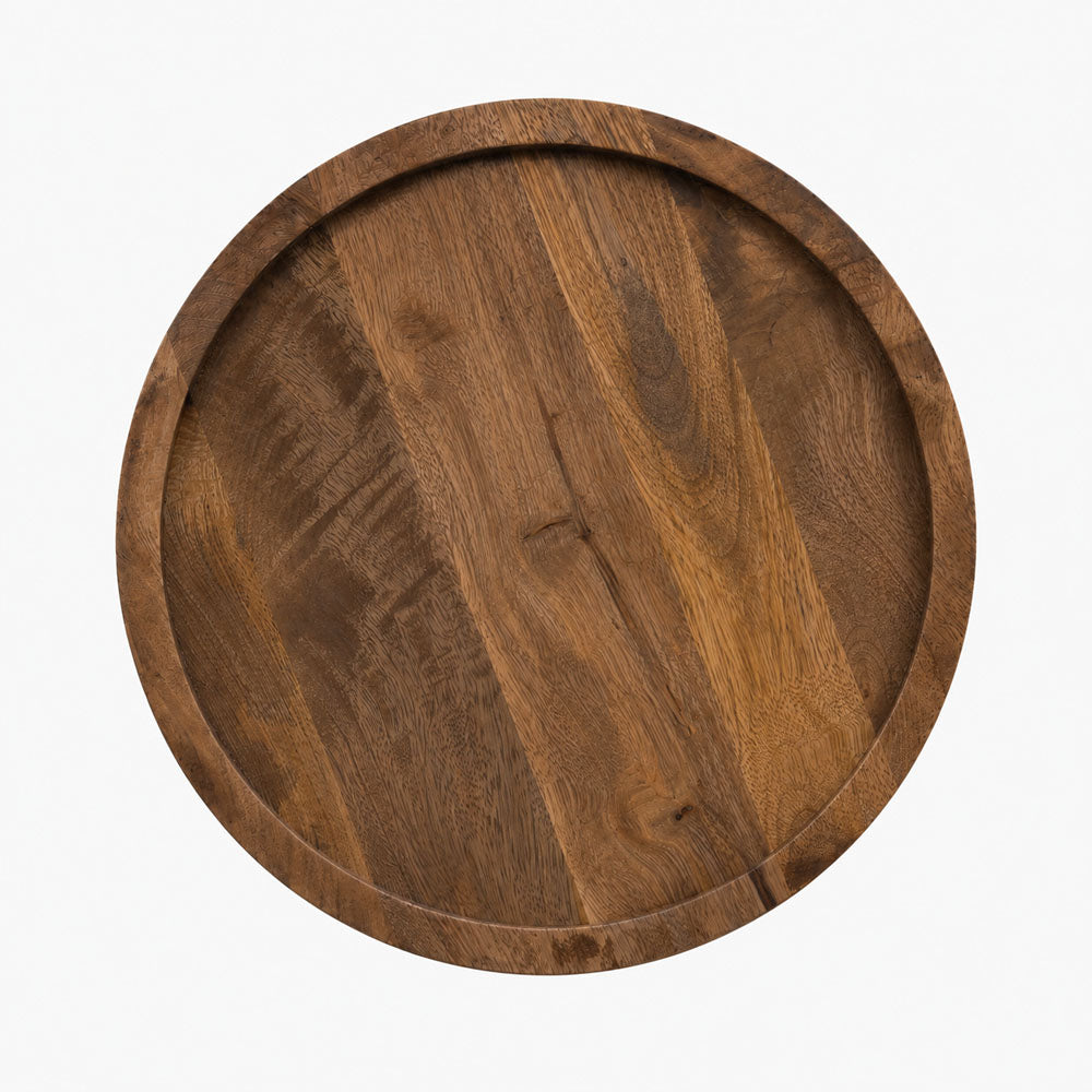Milo Mango Wood Side Table | Set of 3 | Brown
