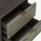 Moss Mango Wood Bedside Table | Walnut
