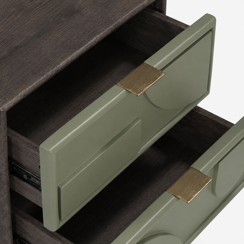 Moss Mango Wood Bedside Table | Walnut
