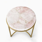 Rosara Agate Side Table | White