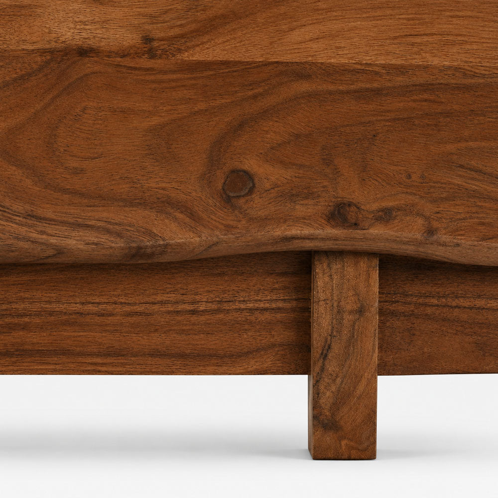 Cedar Acacia Wood Bedside Table | Brown