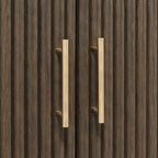 Celine Mango Wood Cabinet | Walnut | Door Marble Top Cabinet