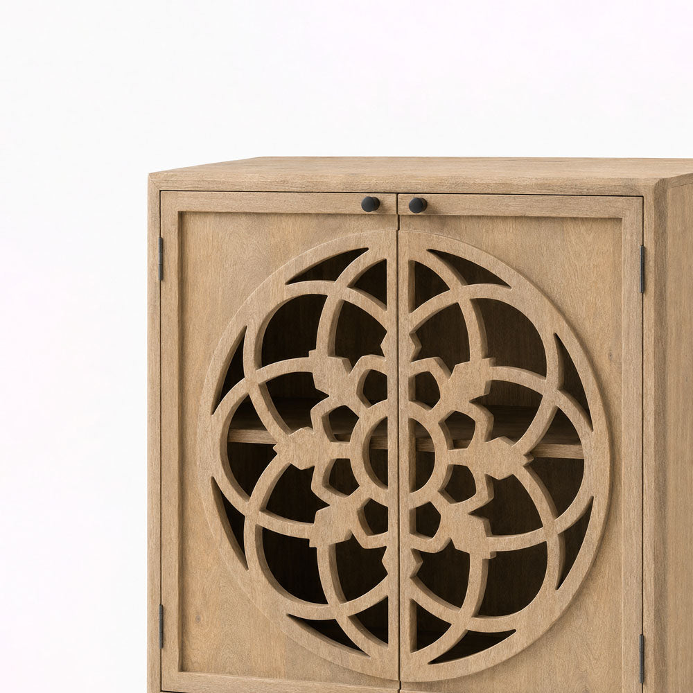 Serenity Mango Wood Cabinet | Natural