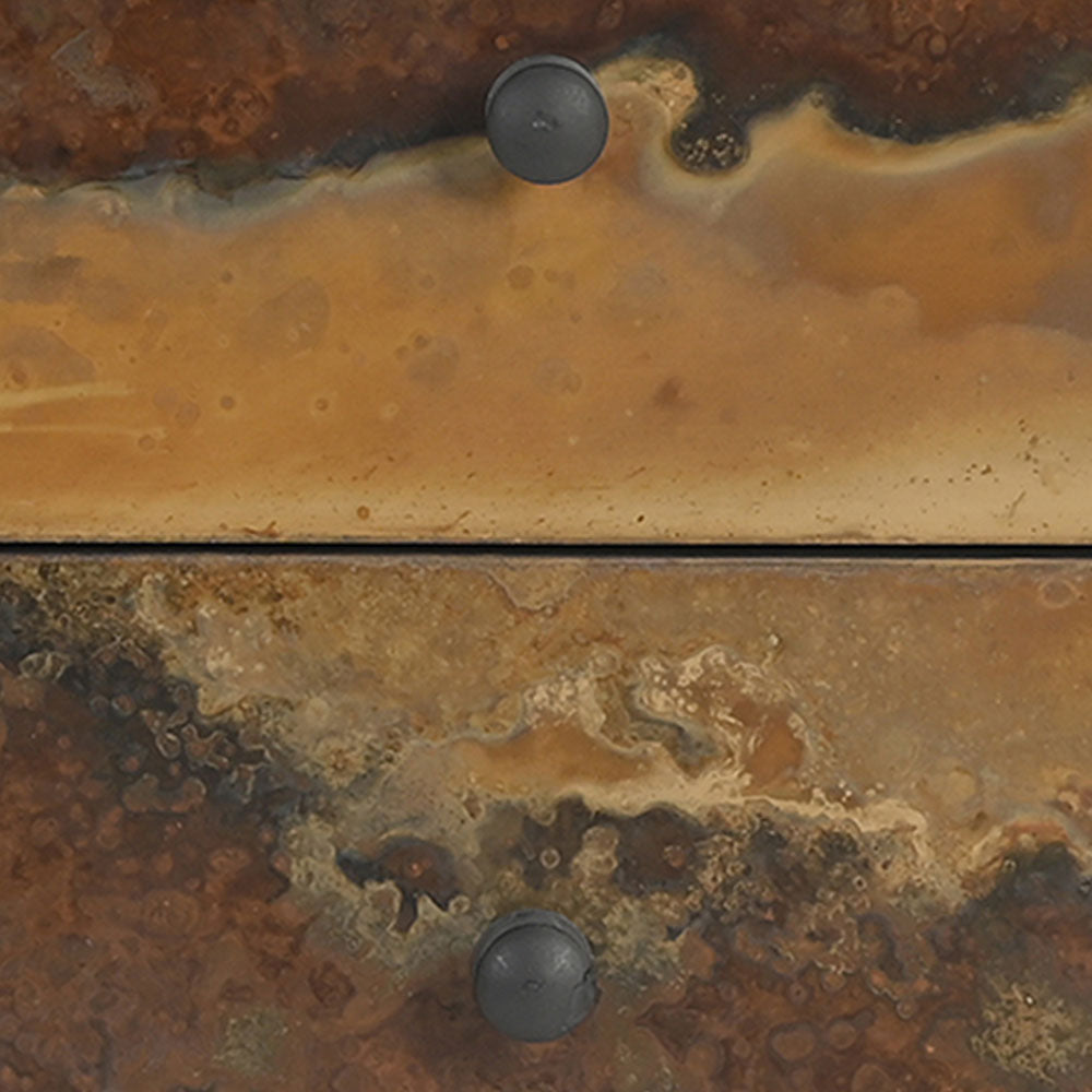Stella Iron Bedside Table | Rust