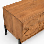 Stellan Mango Wood Media Unit | Honey