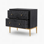 Alora Mango Wood Wooden Chest | Charcoal