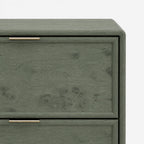 Aurelia Mango Wood Bedside Table | Green | Light Wood