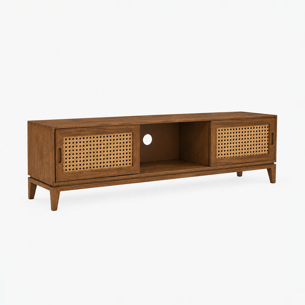 Andrew Mango Wood Media Unit | Brown