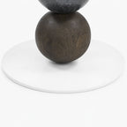 Julia Mango Wood Side Table | White