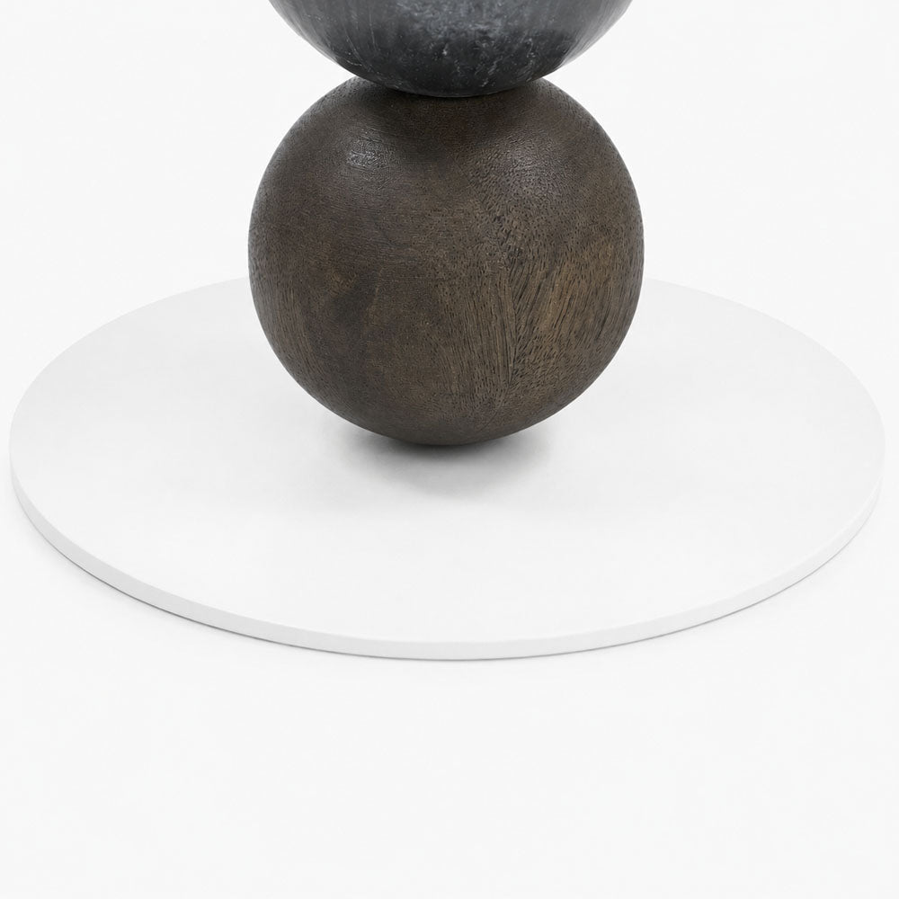 Julia Mango Wood Side Table | White