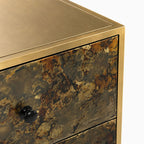 Luna Iron Bedside Table | Gold | Drawer Iron Bedside Table