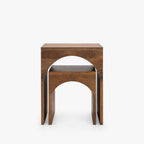 Sam Mango Wood Side Table | Set of 2 | Brown