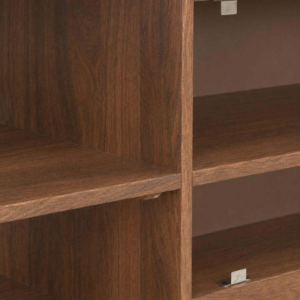 Lux Mango Wood Media Unit | Brown