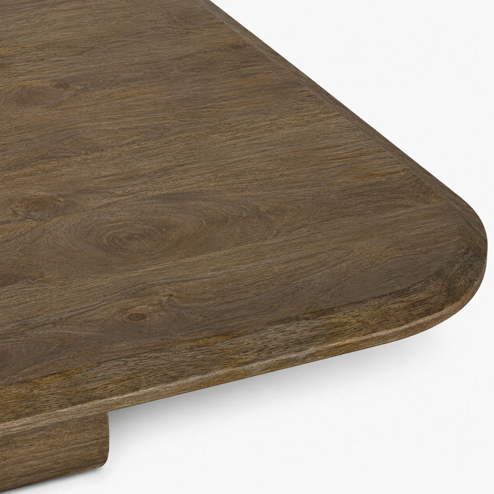 Beck Mango Wood Dining Table | Walnut