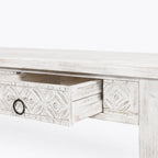 Elina Mango Wood Console Table | White