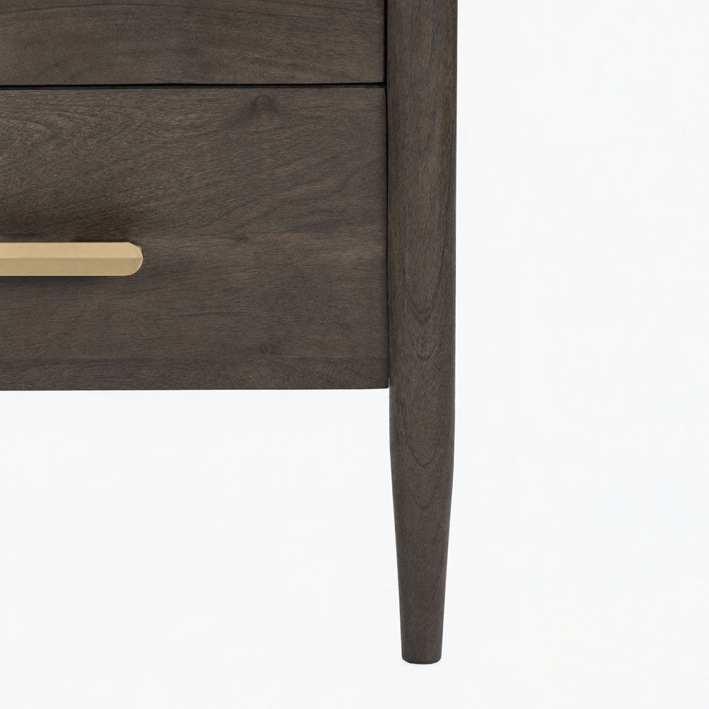 Molly Mango Wood Bedside Table | Walnut