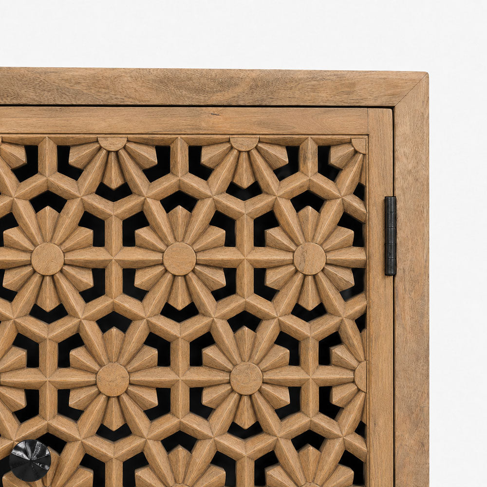Nyla Mango Wood Cabinet | Natural