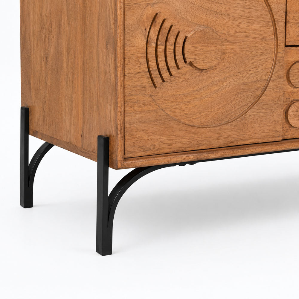 Stellan Mango Wood Media Unit | Honey