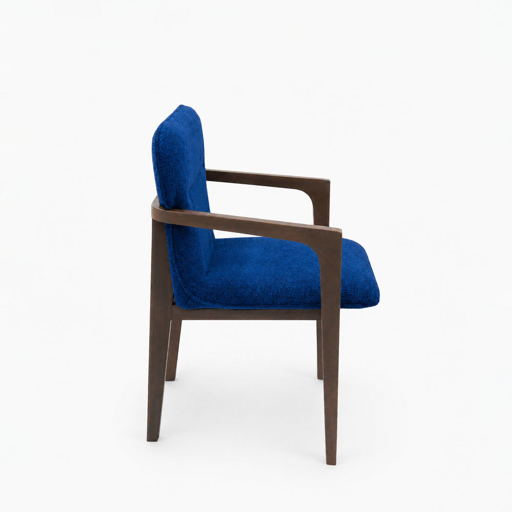 Cedar Acacia Wood Dining Chair | Blue