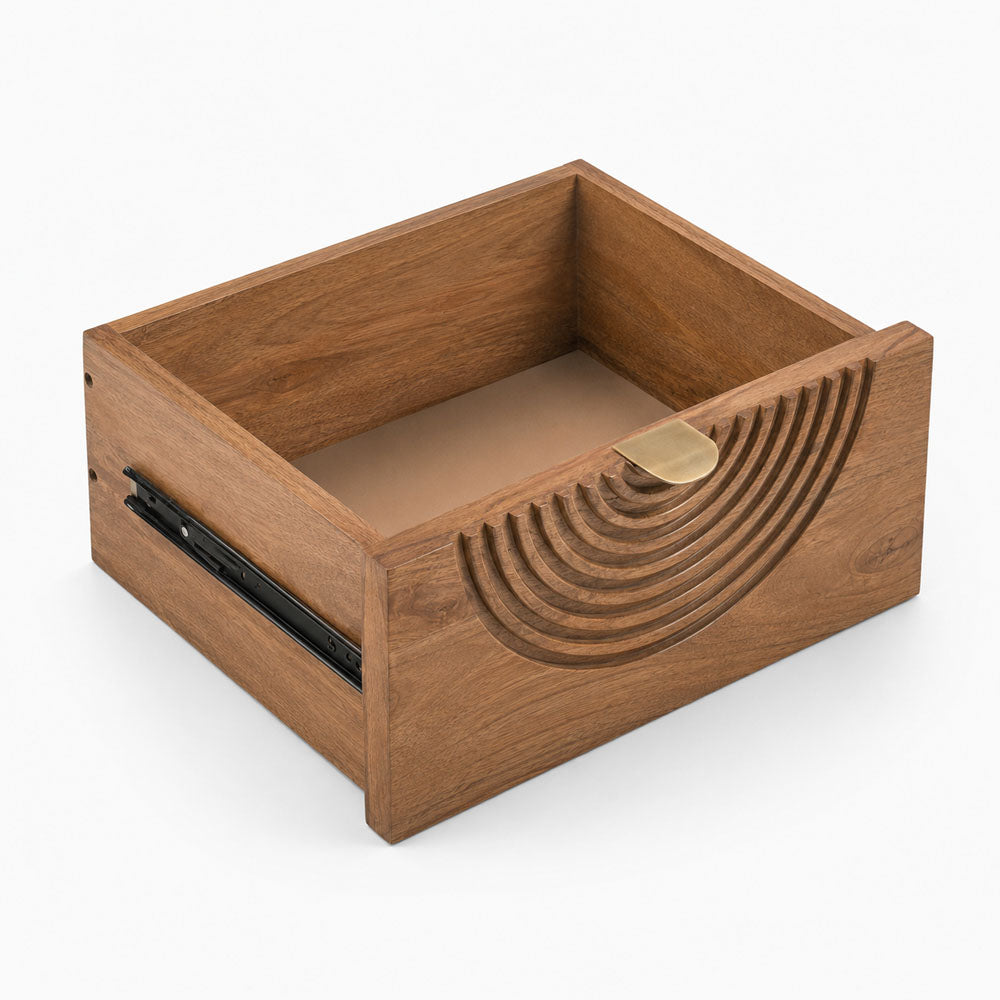 Aviso Mango Wood Bedside Table | Honey