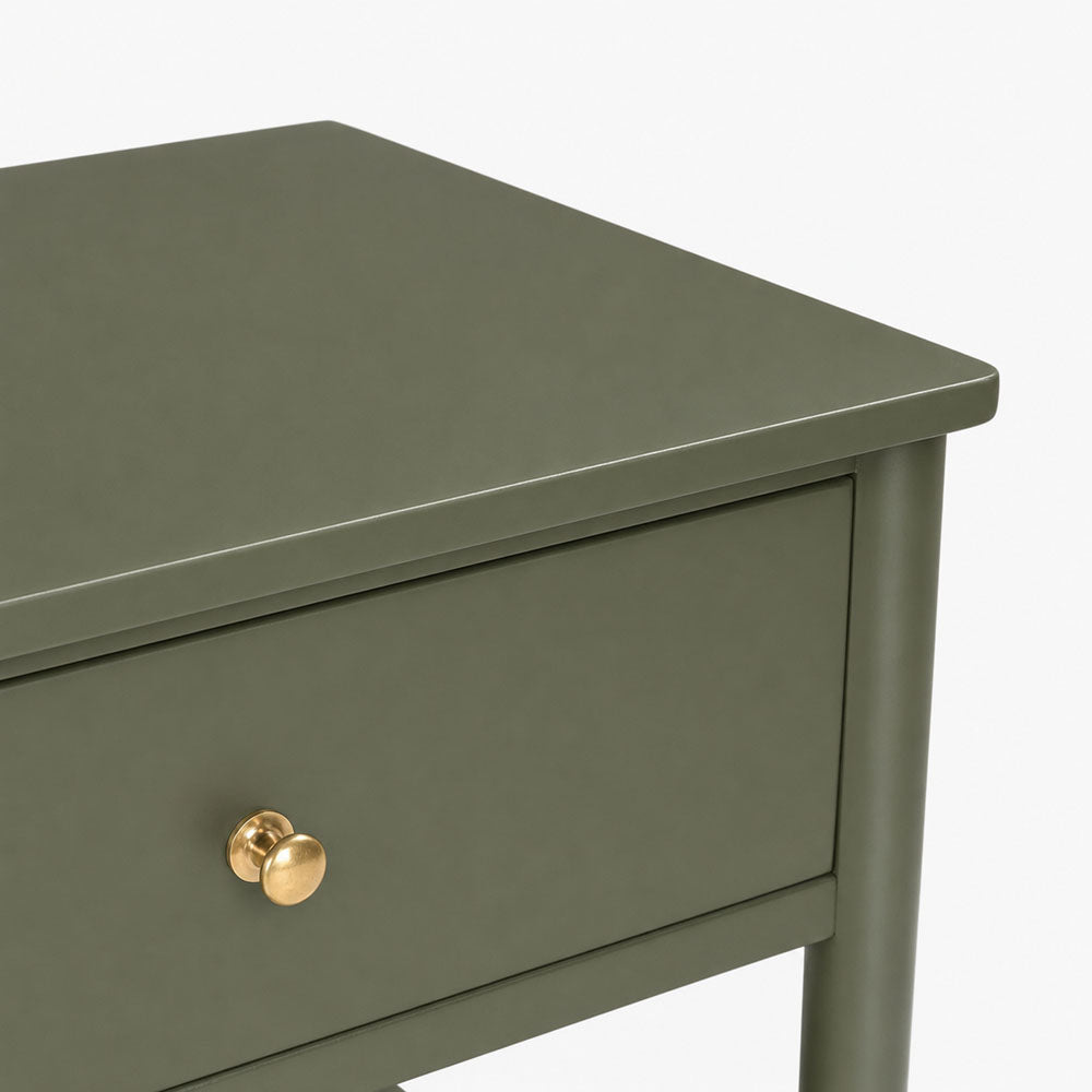 Diana Mango Wood Bedside Table | Green | Blue