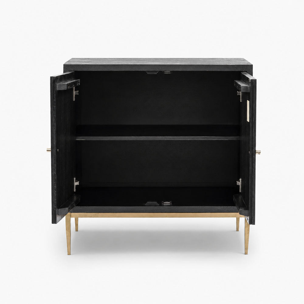 Brio Mango Wood Cabinet | Charcoal