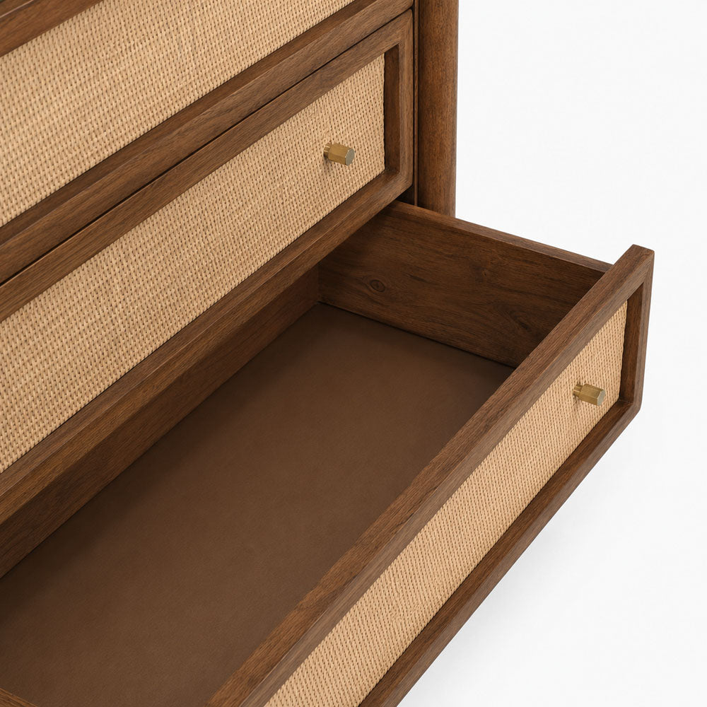 Bowen Mango Wood Drawer Chest | Brown