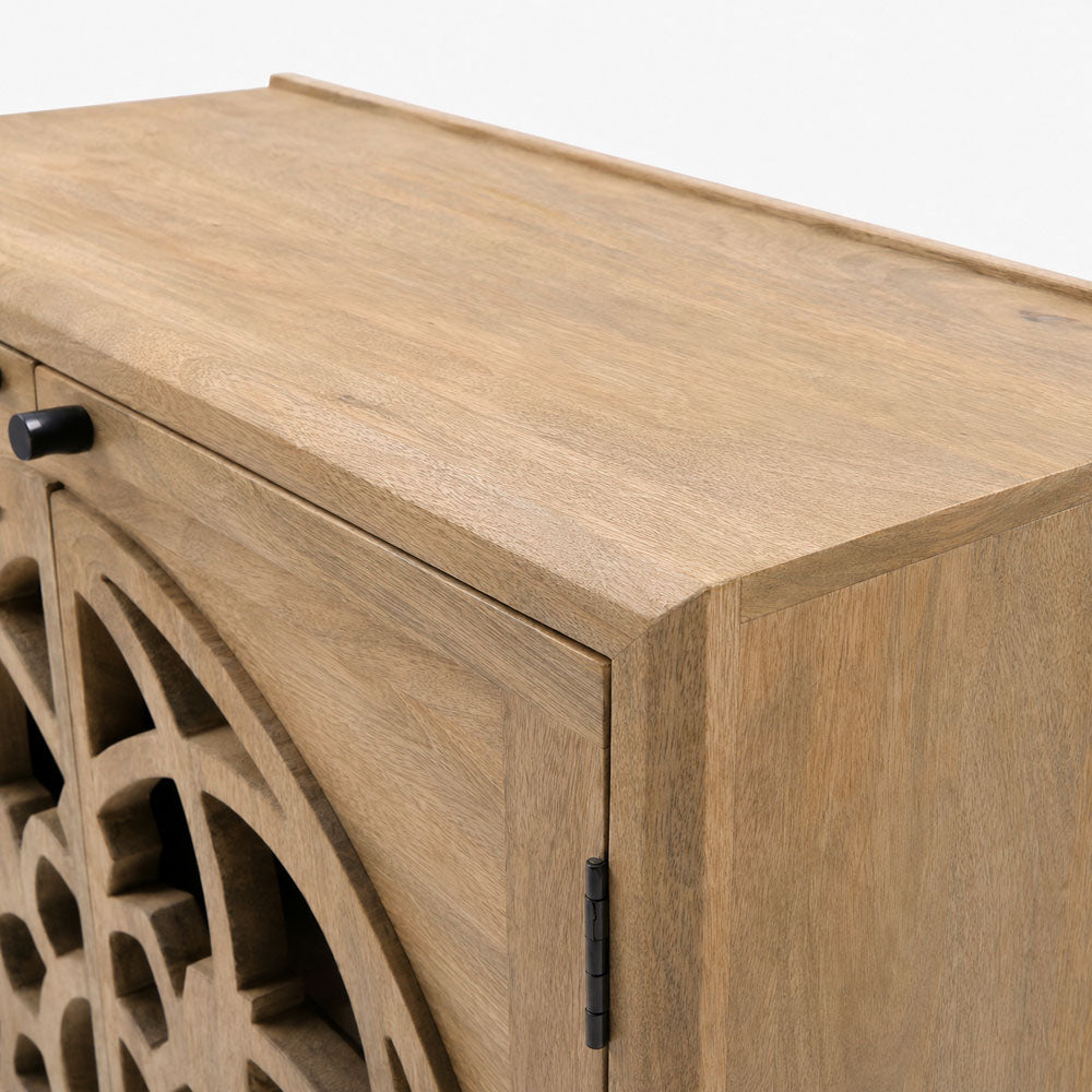 Serenity Mango Wood Bedside Table | Natural