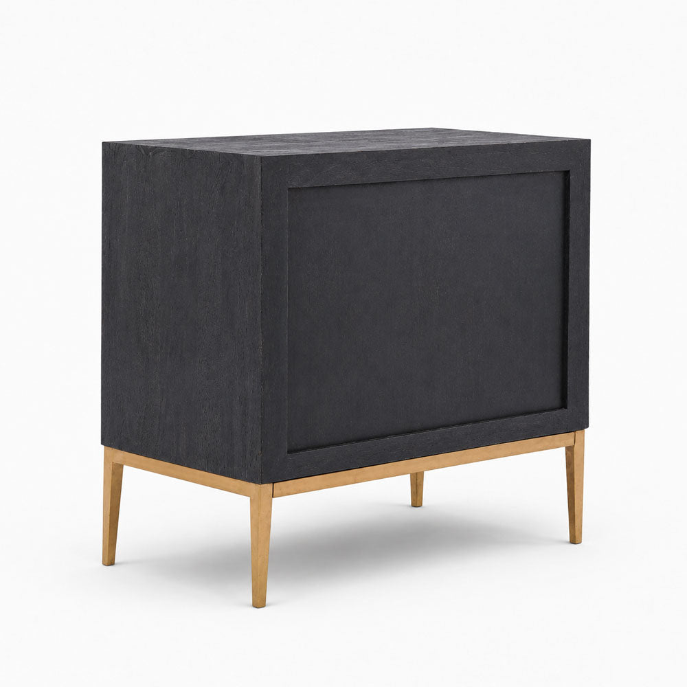 Alora Mango Wood Wooden Chest | Charcoal