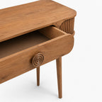 Sisal Mango Wood Console Table | Honey
