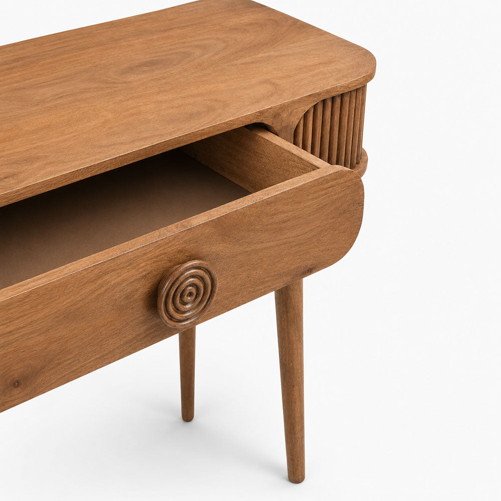 Sisal Mango Wood Console Table | Honey