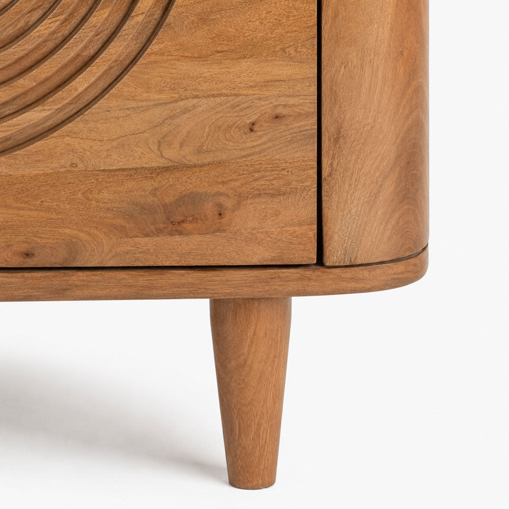 Aviso Mango Wood Bedside Table | Honey