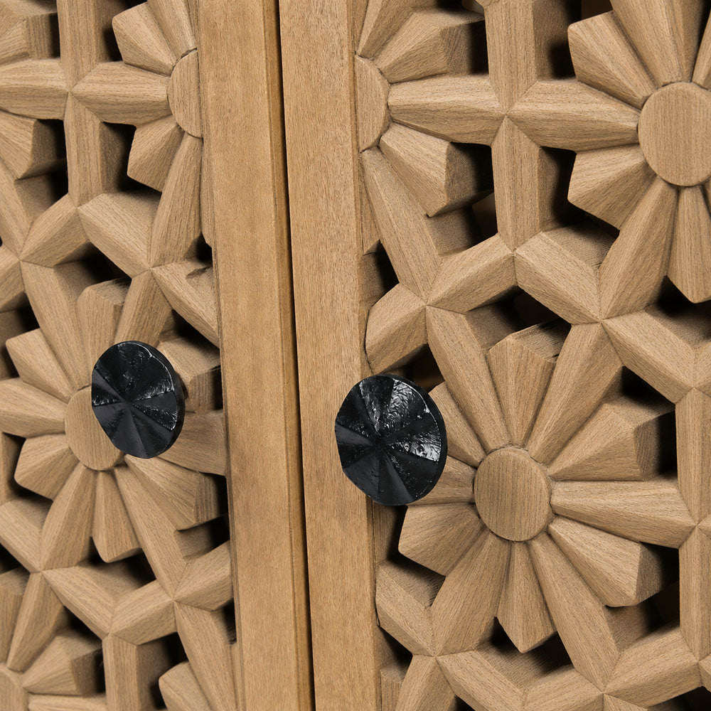 Nyla Mango Wood Cabinet | Natural