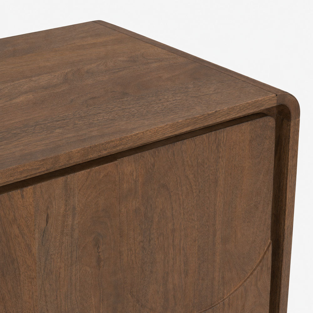 Lux Mango Wood Media Unit | Brown